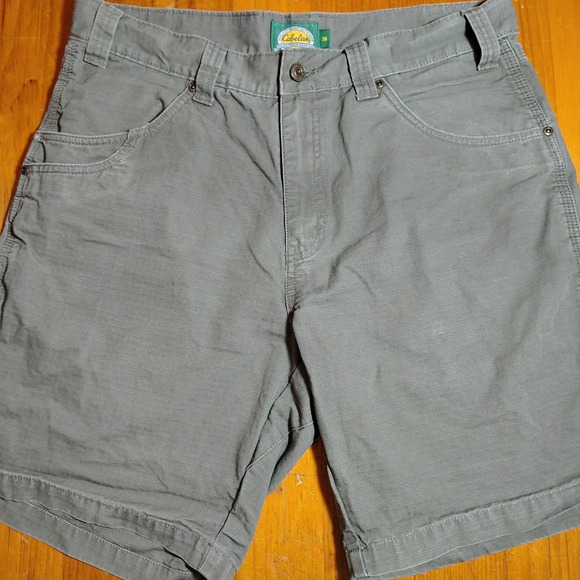 Cabelas Mens Shorts Size 36 Outdoor Hiking Cargo Casual Comfort Olive - Picture 1 of 5